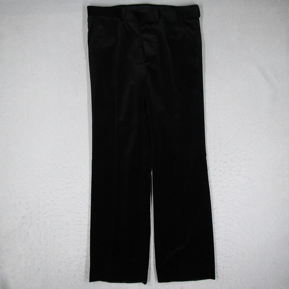 Roberto Cavalli Mens 48 IT Black Velvet Suit 2 Button CUX820I Made in Italy